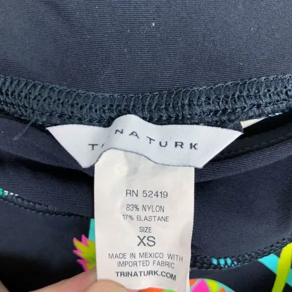 Trina Turk Tropical Print Capris Leggings Size XS - Picture 7 of 8